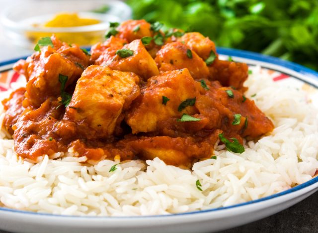 chicken tikka masala with basmati rice