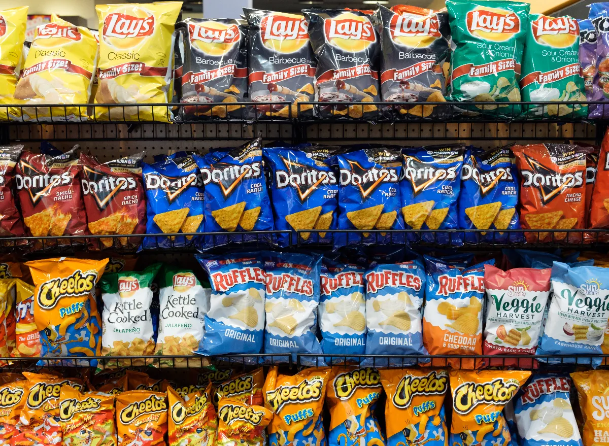 chip selection at grocery store