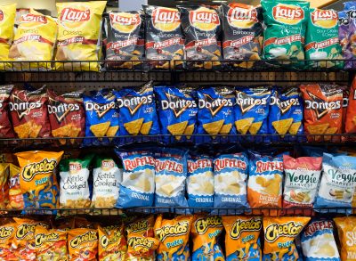 chip selection at grocery store
