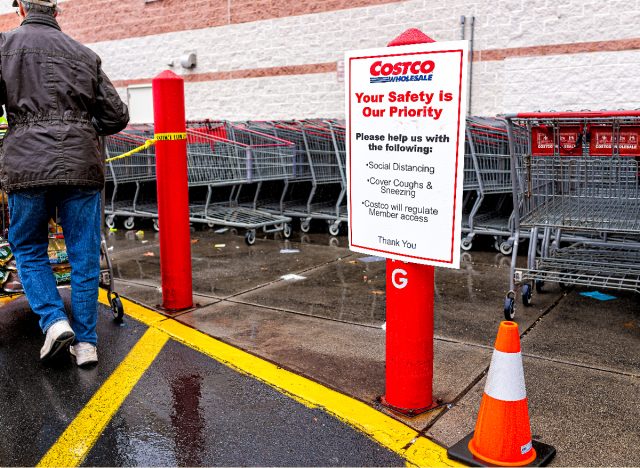 costco covid safety sign