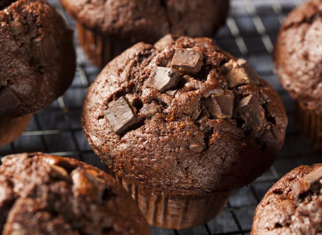 double chocolate chip muffins