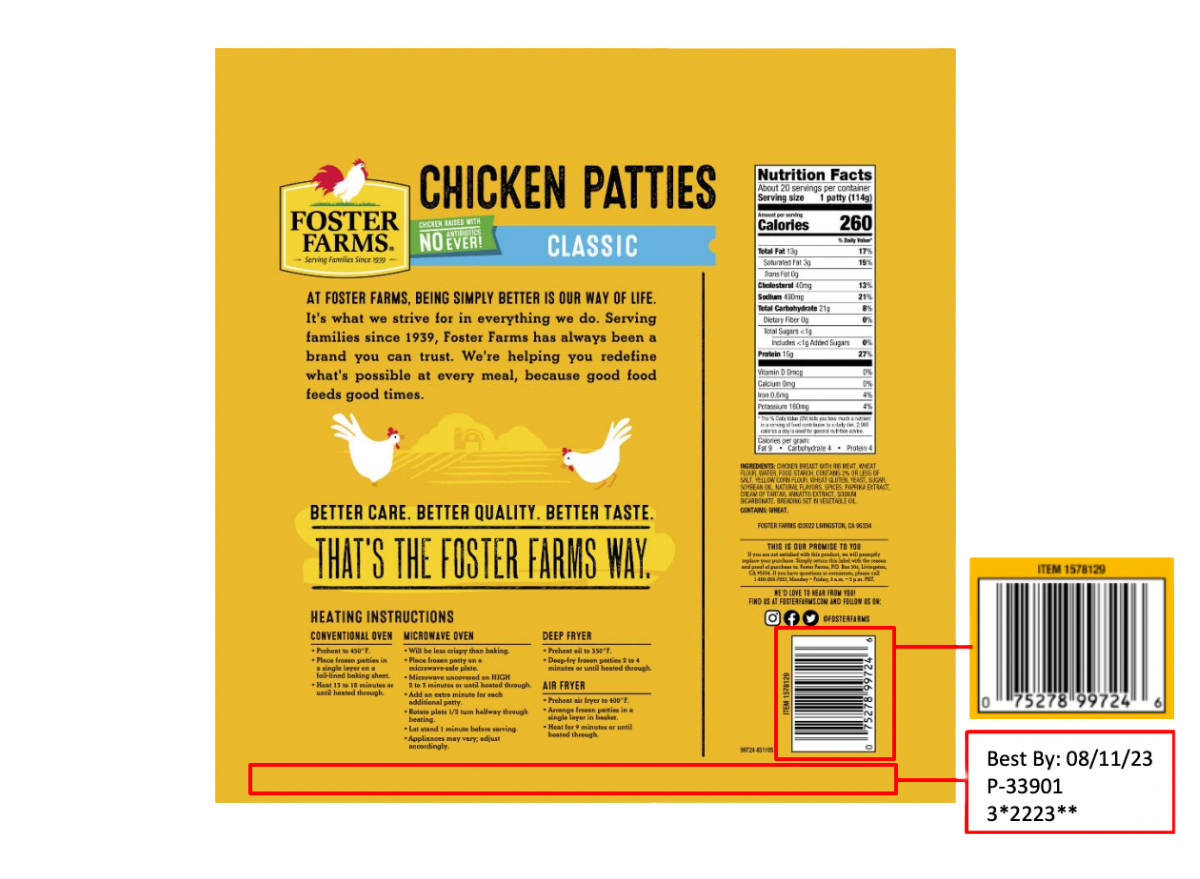 Costco Is Recalling 148,000 Pounds of Foster Farms Chicken Patties