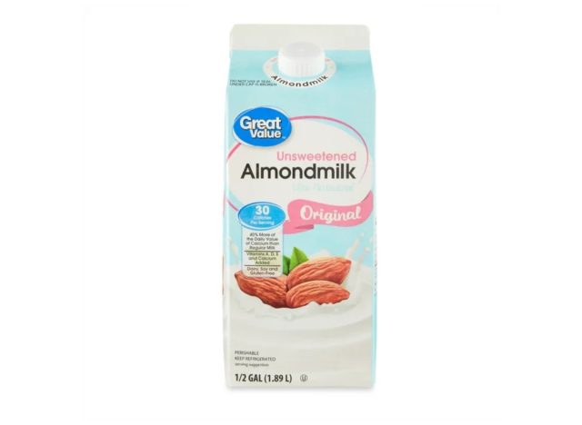 great value unsweetened almond milk