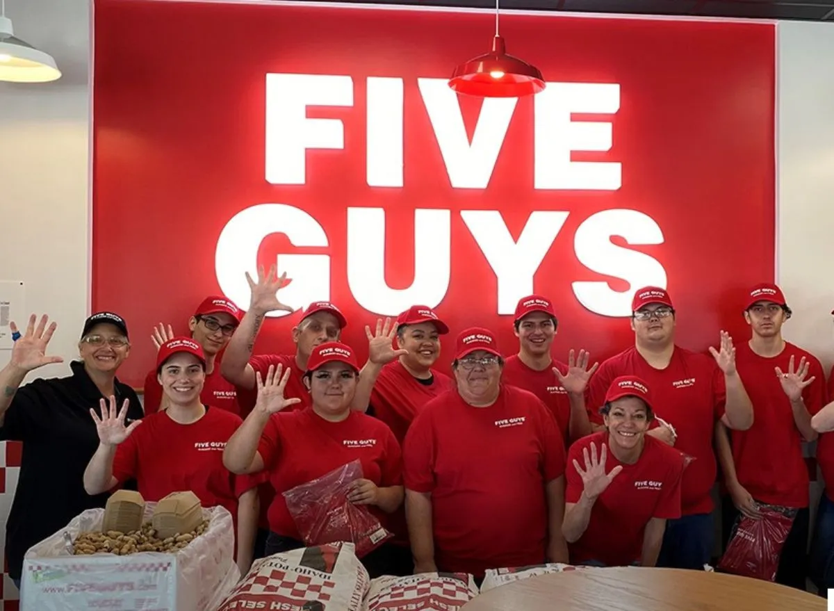 Happy five guys employees