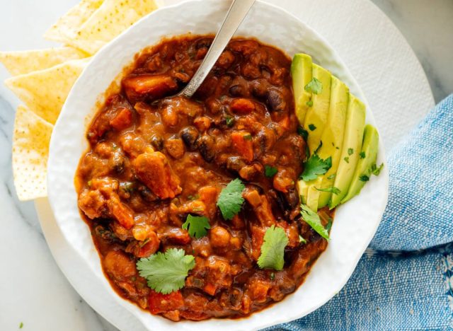 homemade vegetarian chili