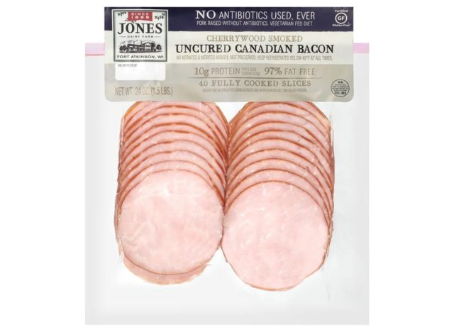 jones dairy farm cherry wood smoked unsalted canadian bacon