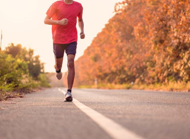 man running autumn