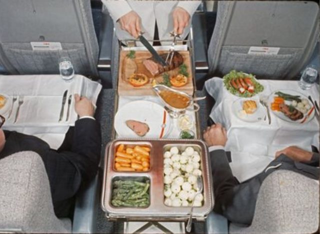 old-fashioned airline food chateaubriand