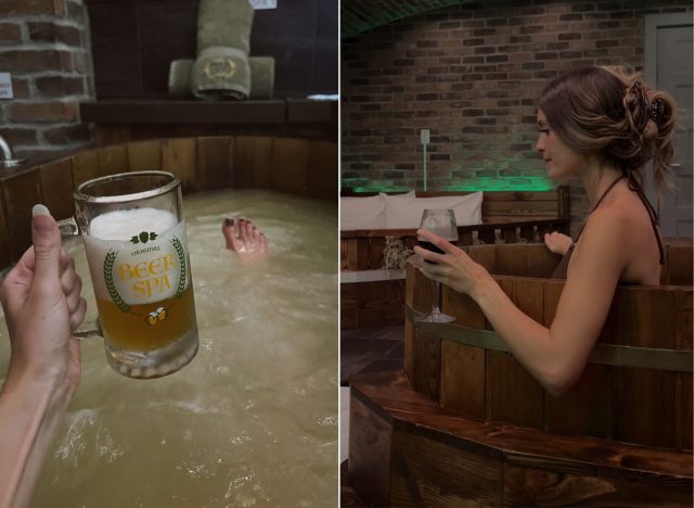 Original Beer Spa in Orlando, Florida split image