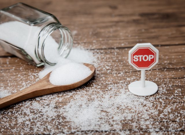 concept of saying no to sugar and unhealthy habits