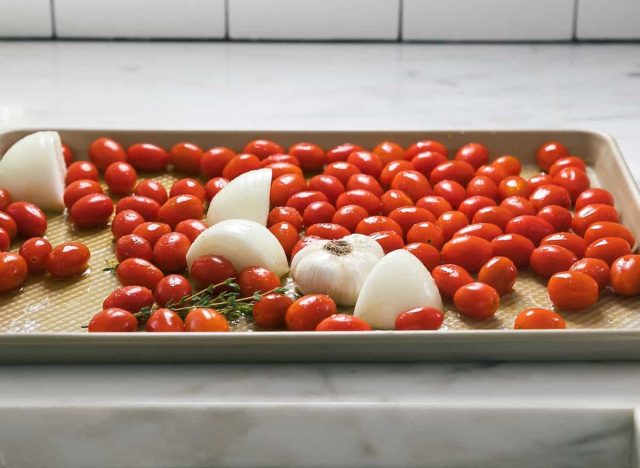 sheet pan tomato soup