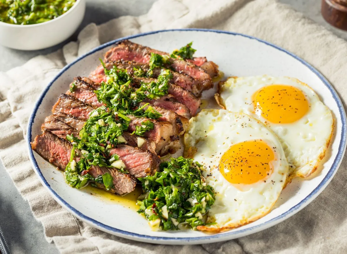 Steak and eggs