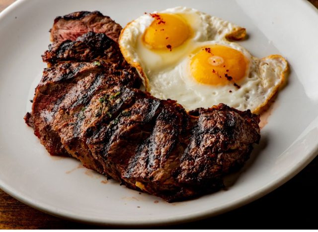 steak and eggs