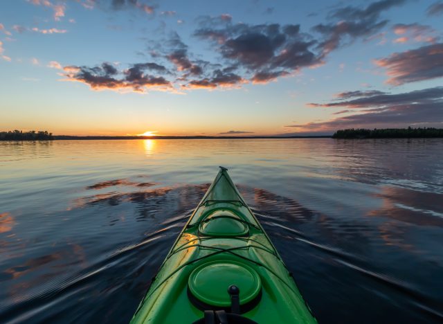 sunset kayaking