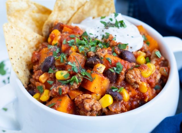 sweet potato turkey chili