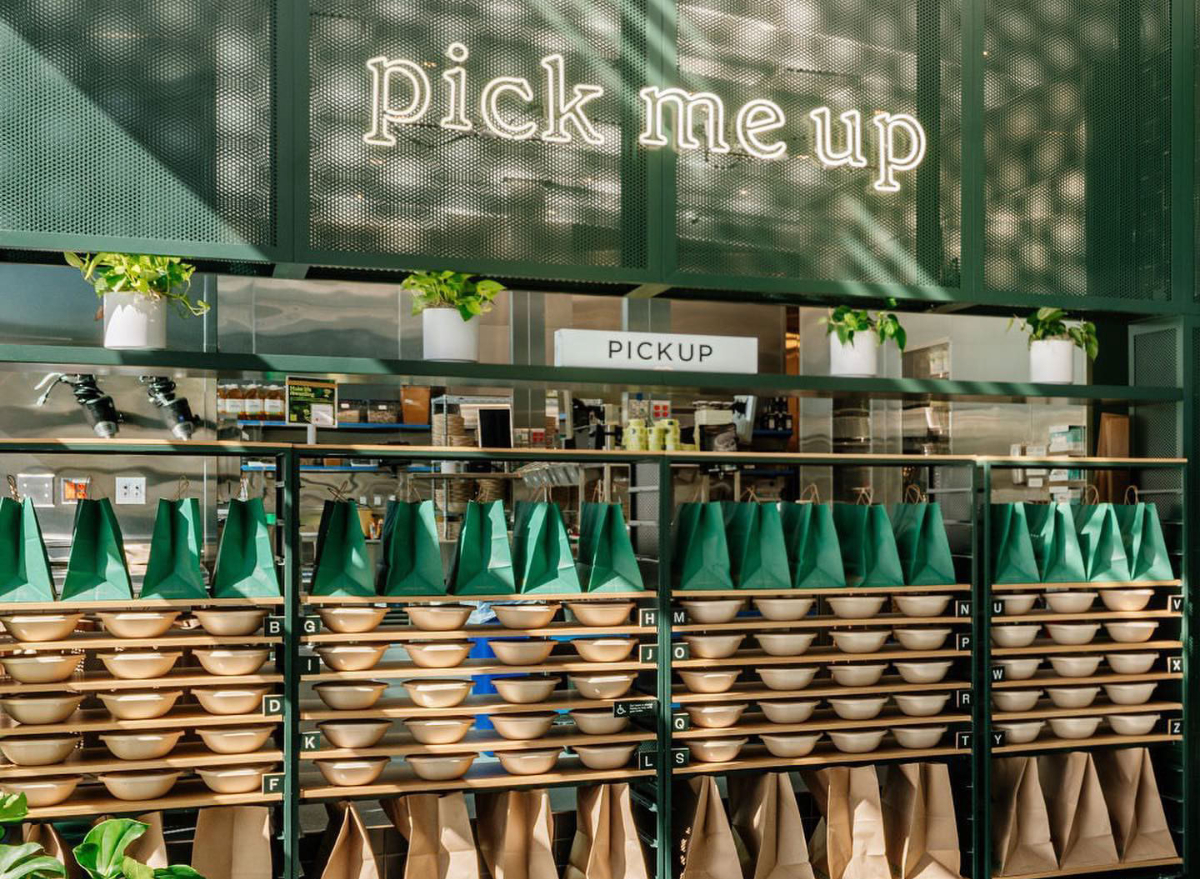 Sweetgreen digital only location pickup shelves