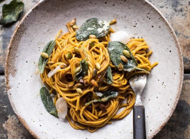 two ingredient pumpkin pasta