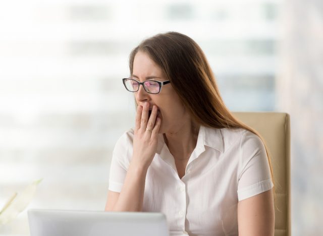 woman sleepy during day