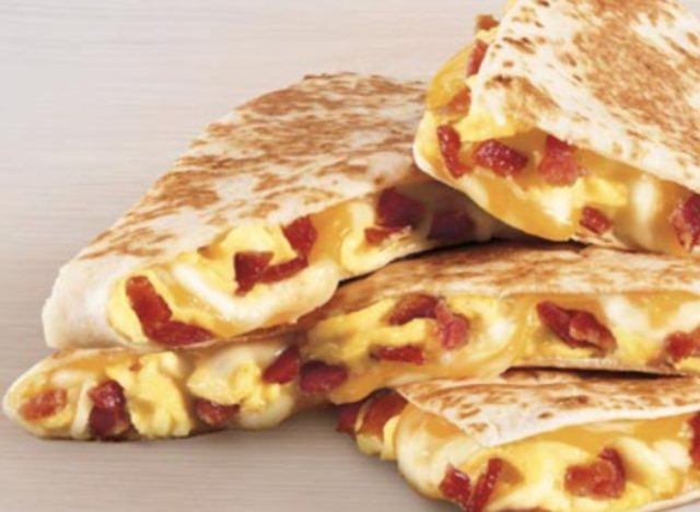 Breakfast quesadilla bacon