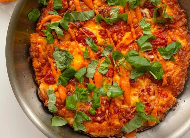 Cheesy Romesco Pizza