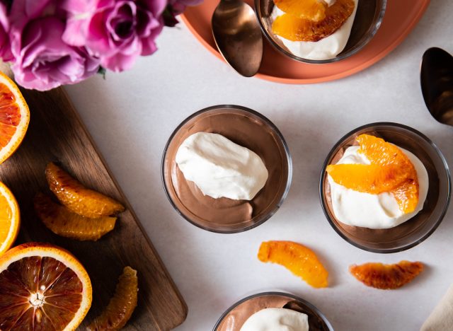 keto dark chocolate blood orange chocolate mousse