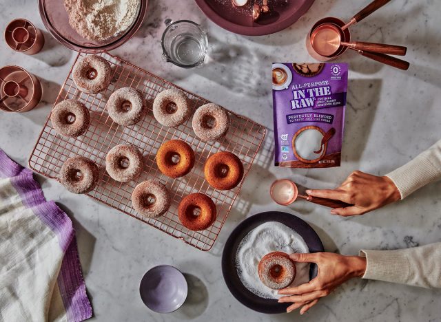 doughnuts with all purpose in the raw