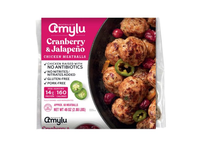 amylu chicken meatballs with cranberries and jalapeños