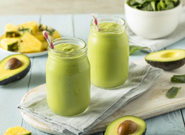 avocado spinach pineapple green smoothies
