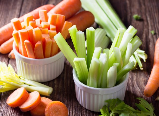 carrots and celery sticks