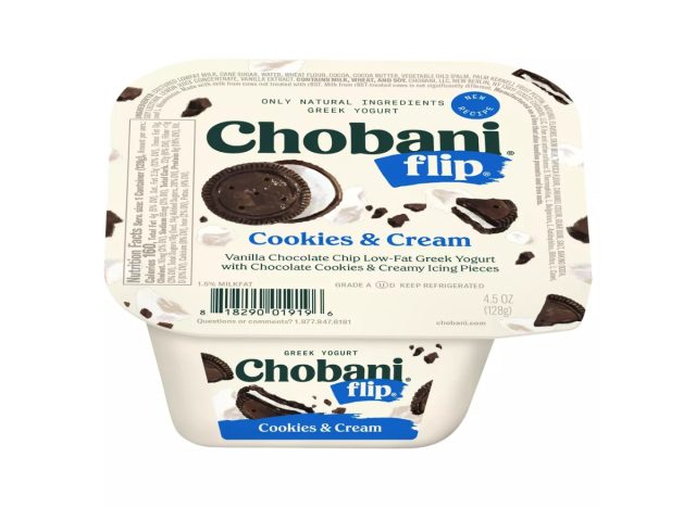 chobani flip cookies & cream low-fat greek yogurt