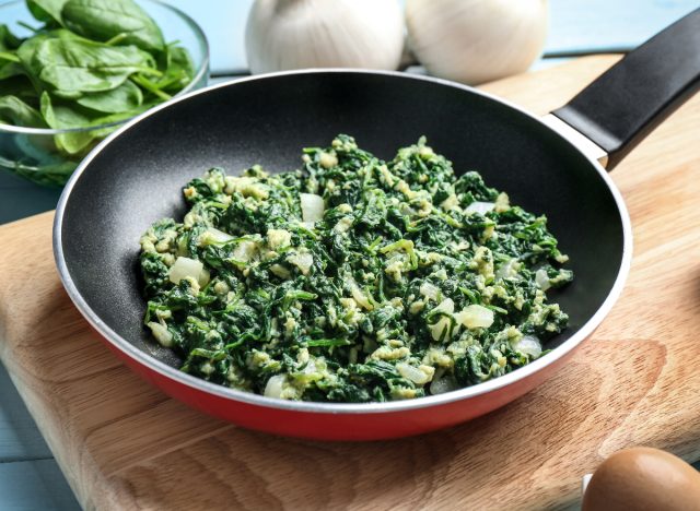 cooked spinach