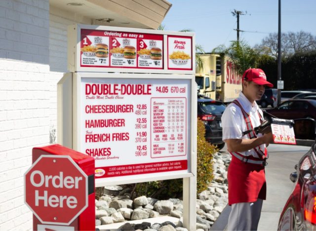 drive thru menu