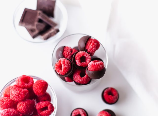 frozen chocolate covered raspberries