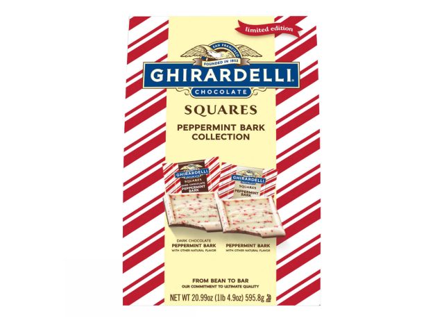 ghiradelli peppermint bark chocolate squares