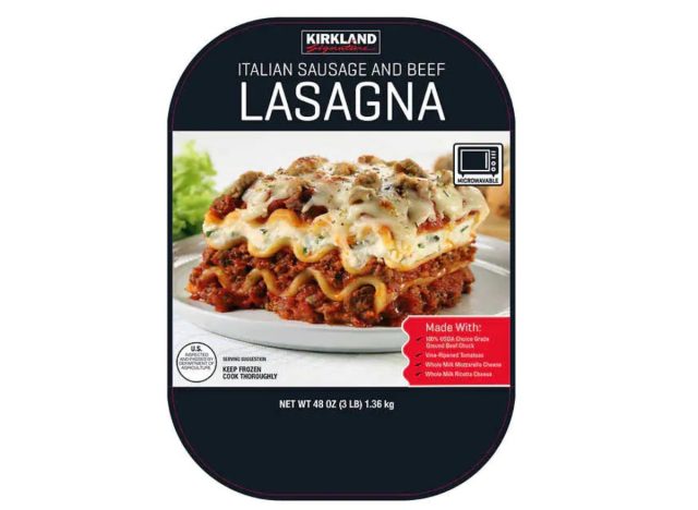 kirkland signature sausage and beef lasagna