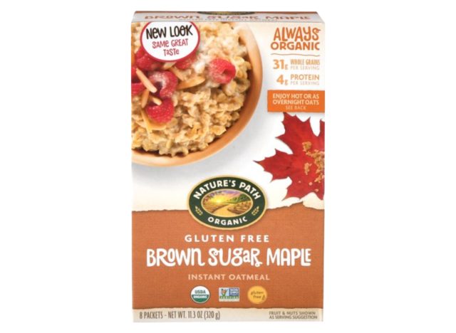 nature's path organic gluten-free brown sugar maple instant oatmeal
