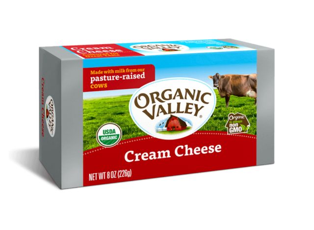 organic valley cream cheese bar