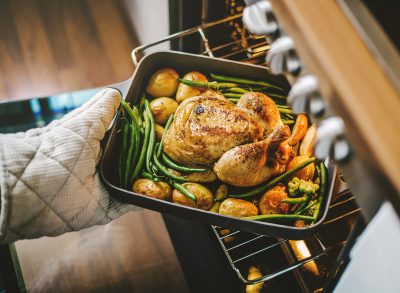roast turkey in oven