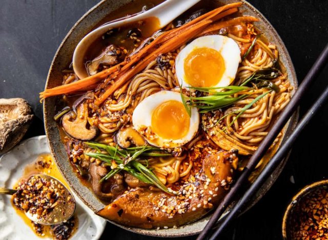 spinach and chicken ramen