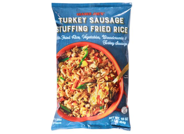 trader joe's turkey sausage stuffing fried rice