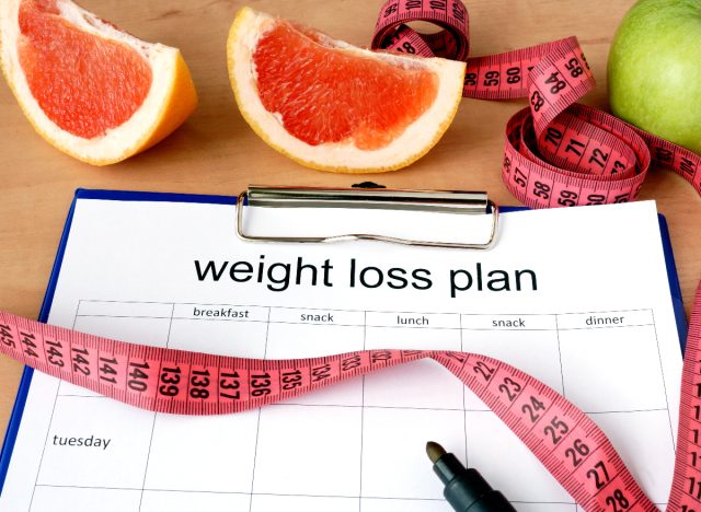 weight loss plan concept