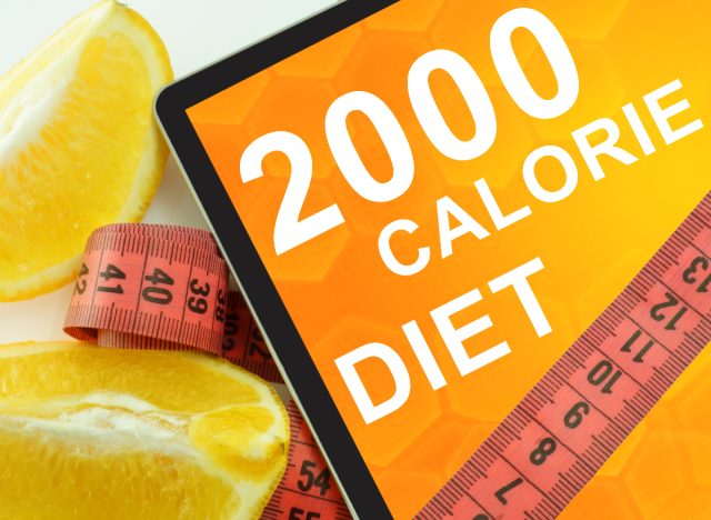 lose weight on 2000-calorie diet concept