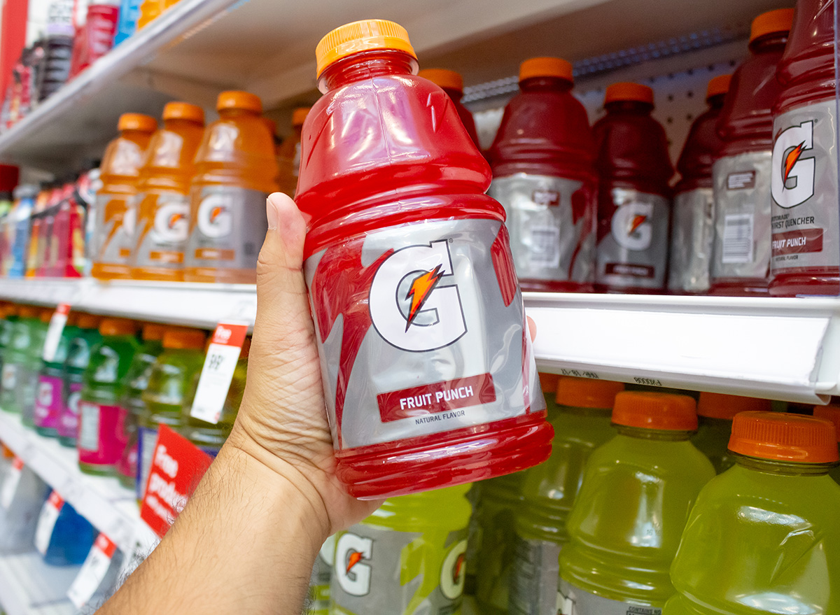 Bottle of Gatorade at the grocery store