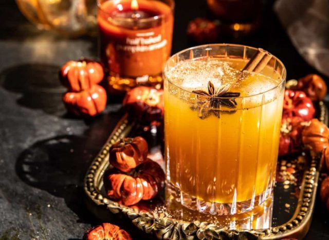 Pumpkin bourbon smash