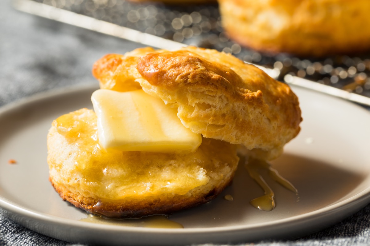 Homemade Flakey Buttermilk Biscuits Ready To Eat