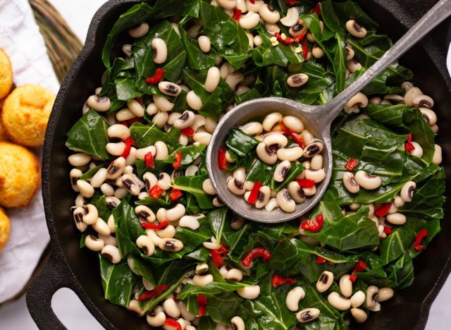 black eyed peas collard greens