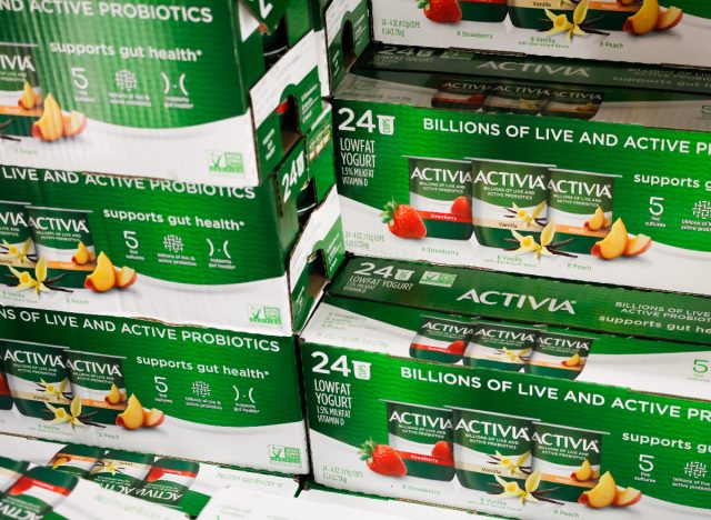 boxes of activia yogurt