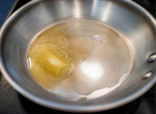 butter in pan