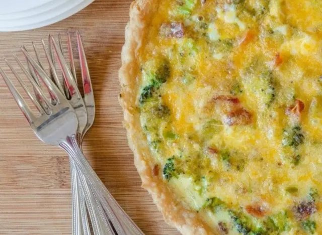 cheesy broccoli bacon quiche