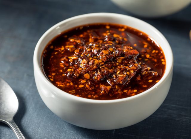 chili crunch spice with oil and garlic